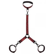 Система фіксації та бондажу для шиї та рук чорно червоного кольору Fifty Shades of Grey Sweet Anticipation Collar