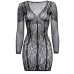 Мини платье с бантиком черного цвета Fifty Shades of Grey Long Sleeve Mini Dress размер Оne size
