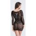 Мини платье с бантиком черного цвета Fifty Shades of Grey Long Sleeve Mini Dress размер Оne size
