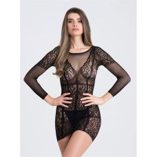 Мини платье с бантиком черного цвета Fifty Shades of Grey Long Sleeve Mini Dress размер Оne size
