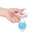 Люминесцентная анальная пробка силиконовая с шариком внутри голубая UNIVIBE