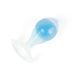Люминесцентная анальная пробка силиконовая с шариком внутри голубая UNIVIBE