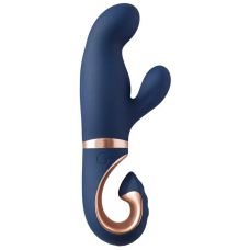 Вибратор кролик для точки G и с отростком для клитора Синий GVibе Gentley