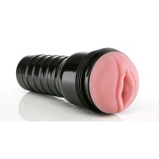 Мастурбатор в колбе вагина рельефный киберкожа бежевого цвета Fleshlight