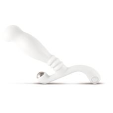 Масажер простати Nexus Glide White для новачків анатомічний з масажем промежини кулькою з ручкою-контролером для посилення оргазму Нексус Глайд Білий