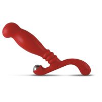 Массажер простаты Nexus Glide Red для новичков анатомический с массажем промежности шариком с ручкой-контролером для усиления оргазма Нексус Глайд Красный