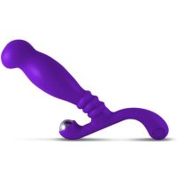 Массажер простаты Nexus Glide Purple для новичков анатомический с массажем промежности шариком с ручкой-контролером для усиления оргазма Нексус Глайд Пурпурный