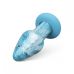 Анальна пробка скляна блакитного кольору Gildo Ocean Curl Glass Butt plug Анальна пробка скляна блакитного кольору Gildo Ocean Curl Glass Butt plug