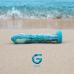 Анальна пробка рельєфна скляна блакитного кольору Gildo Ocean Wave Glass Dildo