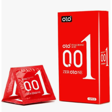Презервативи ультратонкі з гіалуроновим мастилом з ефектом, що розігріває і збуджує OLO Zero One 10 штук