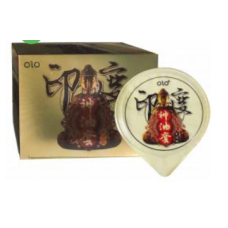 Презерватив латексний точковий з подовжуючим ефектом та ароматом ванілі OLO GOLD Indian god oil 1шт