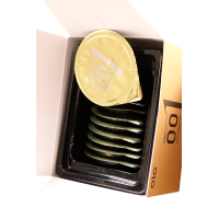 Презервативи з точками та реберцями з ультратонкого латексу OLO Hyaluronic 1 штука