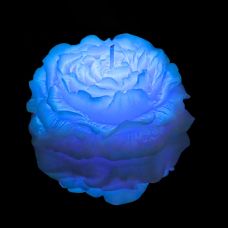 Свеча пион люминесцентный низкотемпературная голубая GlowKink размер L