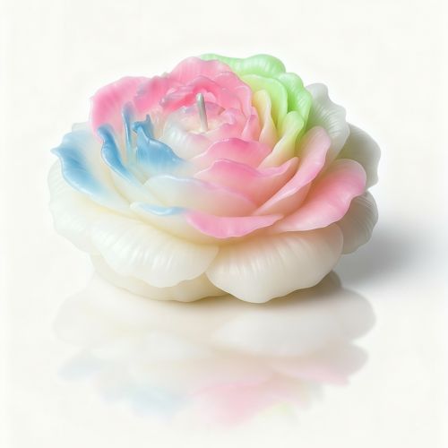 Свічка низькотемпературна півонія люмінесцентний різнокольорового кольору GlowKink розмір L