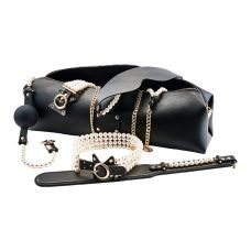 Набір БДСМ з перлами та золотою фурнітурою Guilty Pleasure Pearl 7 предметів