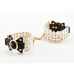 Наручники с жемчугом черно-золотые Guilty Pleasure Allure 