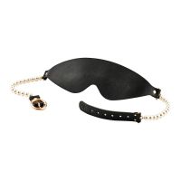 Маска на очі BDSM чорно-золота Guilty Pleasure Boudoir Pearl Blindfold
