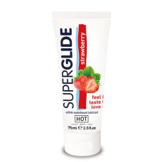 Съедобный лубрикант на водной основе  со вкусом клубники Superglide HOT