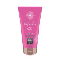 Съедобный лубрикант со вкусом малины на водной основе SHIATSU LOVE 75 мл HOT