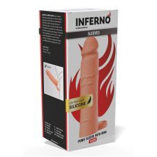 Насадка на пеніс реалістична з петлею тілесна для мошонки Hidden Desire INFERNO 180 мм