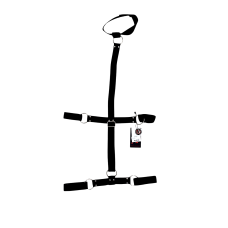 Бондажна система для фіксації шиї рук та ніг БДСМнатуральна шкіра чорна Candy Hero модель Hold3