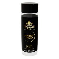 Массажное масло с ароматом янтарного мускуса HOT Massage Oil Amber Musk 100 мл