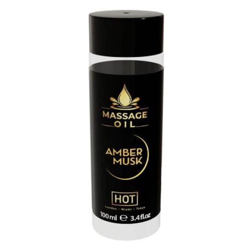 Масажна олія з ароматом бурштинового мускусу HOT Massage Oil Amber Musk 100 мл