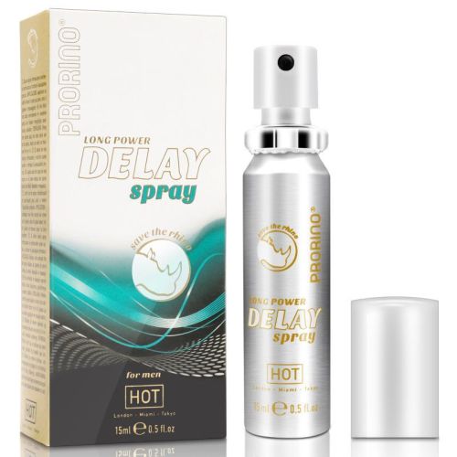 Продлевающий и эрекционный спрей для мужчин с ментолом HOT Prorino long power Delay Spray 15 мл