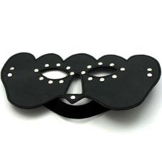 Маска черная на глаза с эластичной лямкой для БДСМ