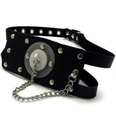 Намордник для рта с металлическим кляпом черный