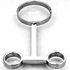 Цельный фиксатор для рук и шеи из нержавеющей стали Bdsm4u