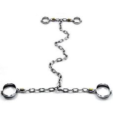 Система для фиксации тела женская БДСМ  из нержавеющей стали серебристого цвета Bdsm4u