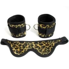 Набор для БДСМ-игр с леопардовым принтом
