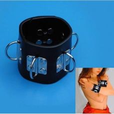 Оковы для фиксации рук из кожи черные для БДСМ Bdsm4u