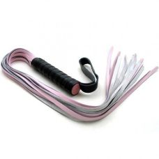 Шкіряний рожевий батіг для БДСМ