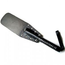 Черная шлепалка из натуральной кожи для БДСМ