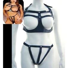 Портупея черная женская кожаная