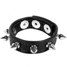 Уникальный кожаный фиксатор на пенис с шипами