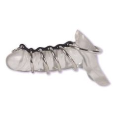 Металлический бондаж для полового члена прозрачный