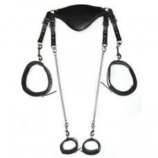 Жіночий бондаж для фіксації ніг чорний Шкіряний Bdsm4u