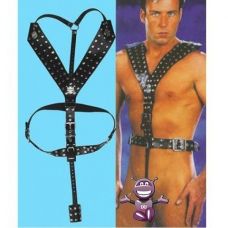 Чоловічий боді для БДСМ ігор чорного кольору Bdsm4u