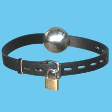 Кляп в рот со стальным шаром для БДСМ