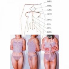 Красный канатный костюм для фиксации в БДСМ