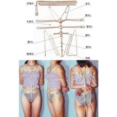 Канатный костюм бежевый для БДСМ-фиксации