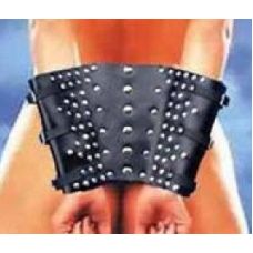 Бондажные манжеты для фиксации рук черные кожаные Bdsm4u