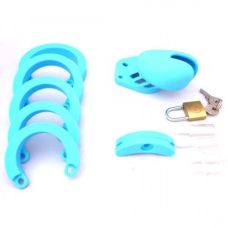 Пояс верности мужской силиконовый голубой CB-6000S
