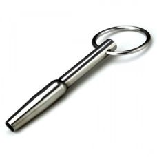 Стальной катетр для уретры толстый с кольцом