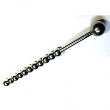 Уретральный катетер на пенис нанизаный бусинками из стали 