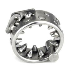 Фиксатор для пениса из стали с шипами 