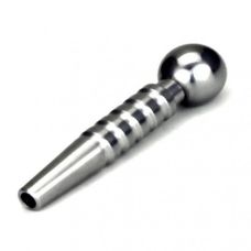 Стальной катетер на пенис с шариком для БДСМ-игр